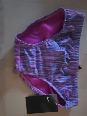 Nike Pink and Purple Striped Swim Briefs